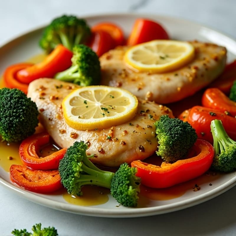 Sheet Pan Lemon Garlic Chicken and Roasted Vegetables