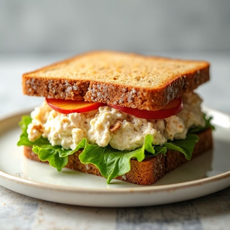 Healthy Creamy Chicken Salad Sandwich