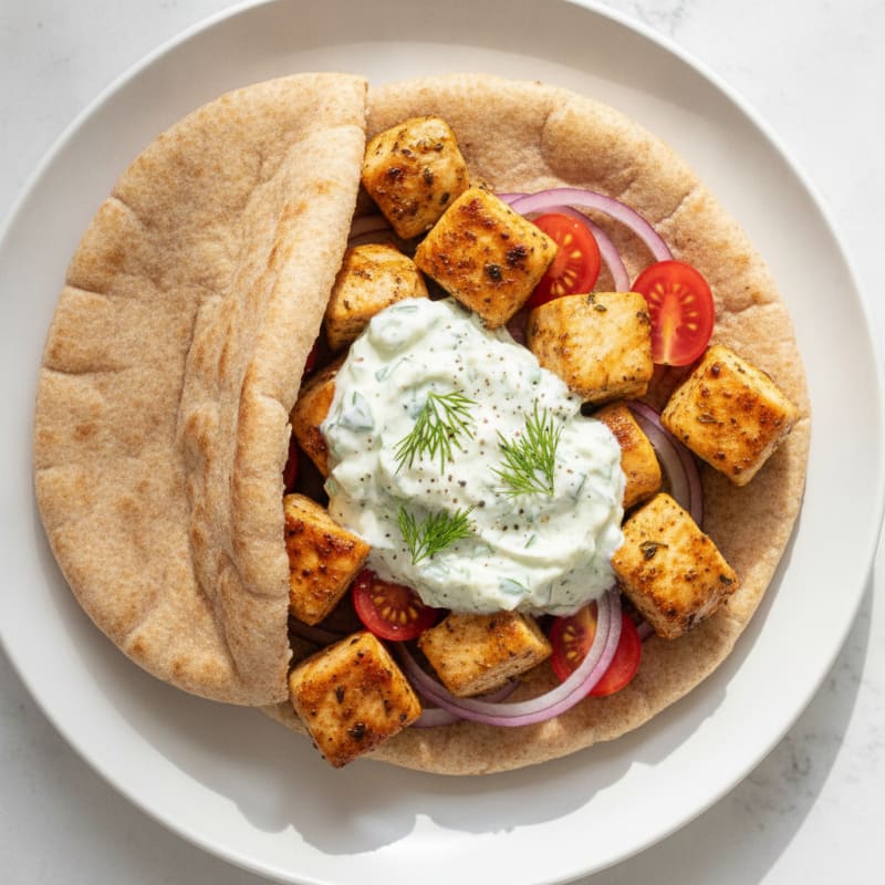 Chicken Gyro Pita with Tzatziki