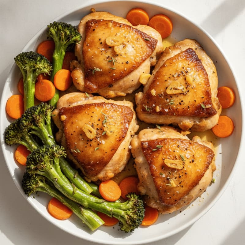 Garlic Herb Roasted Chicken Thighs