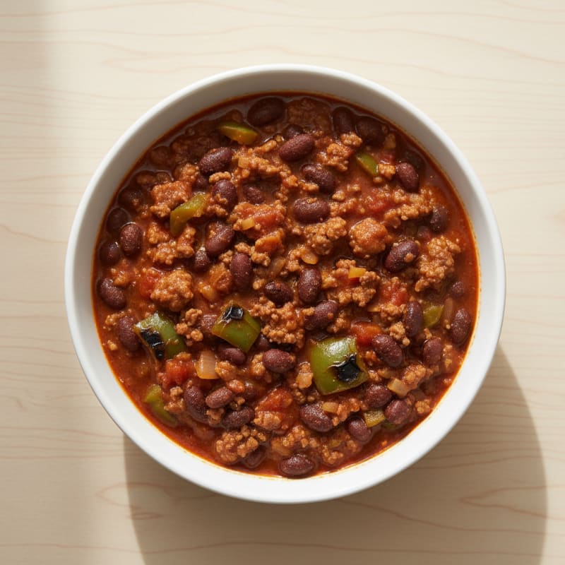 Smoky Ground Beef and Black Bean Chili