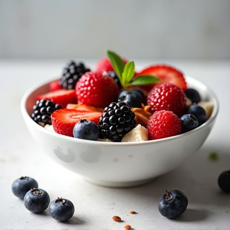 Greek Yogurt Protein Bowl with Mixed Berries and Almond Butter