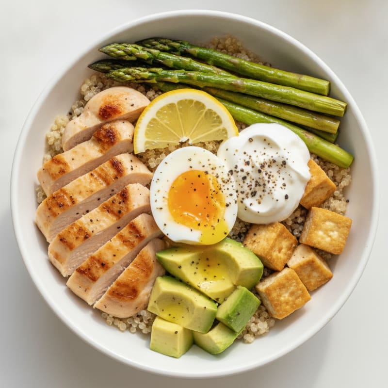 Chicken and Asparagus Grain Bowl