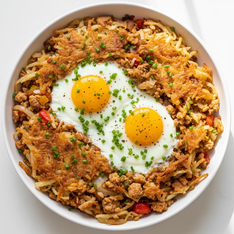 Golden Crispy Hash Brown Skillet
