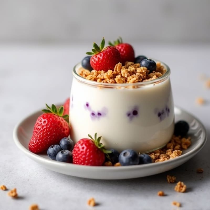 Silky Greek Yogurt Protein Mousse with Berries
