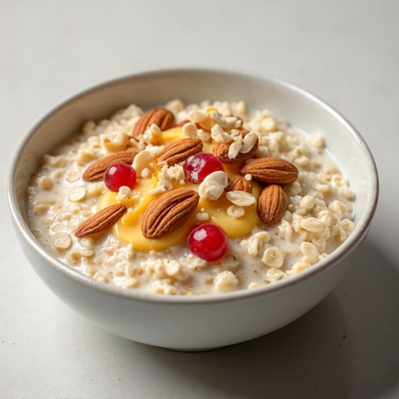 Creamy Cottage Cheese Oats with Chia and Almonds