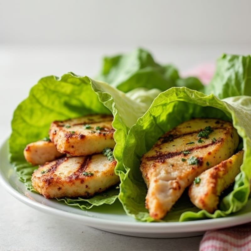 Crispy Grilled Chicken Caesar Lettuce Wrap