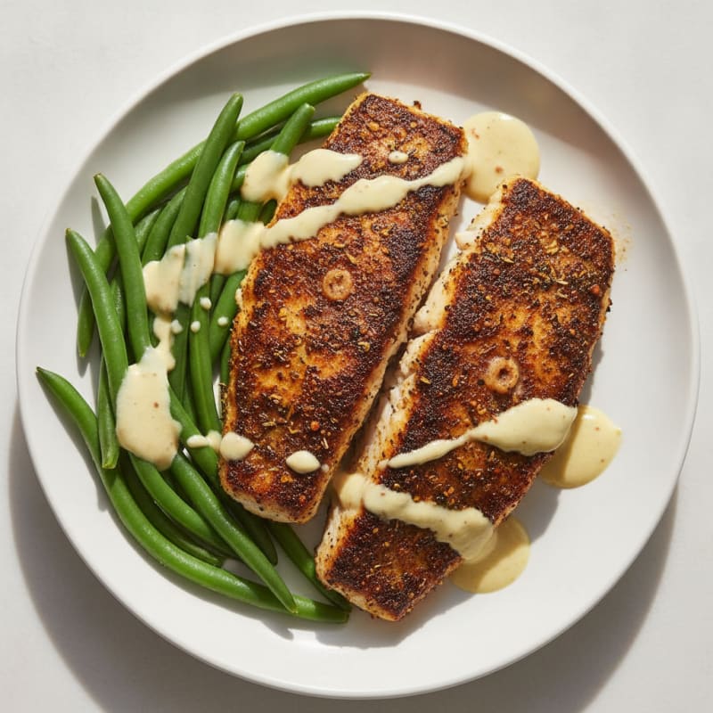 Blackened Catfish with Cajun Remoulade