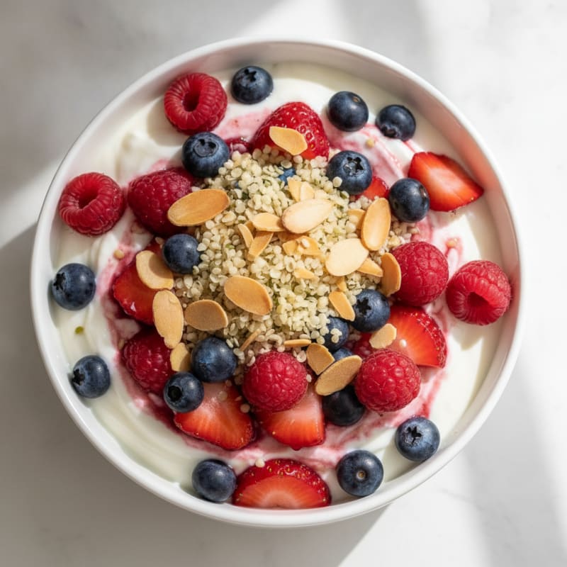 Creamy Greek Yogurt Protein Parfait with Mixed Berries