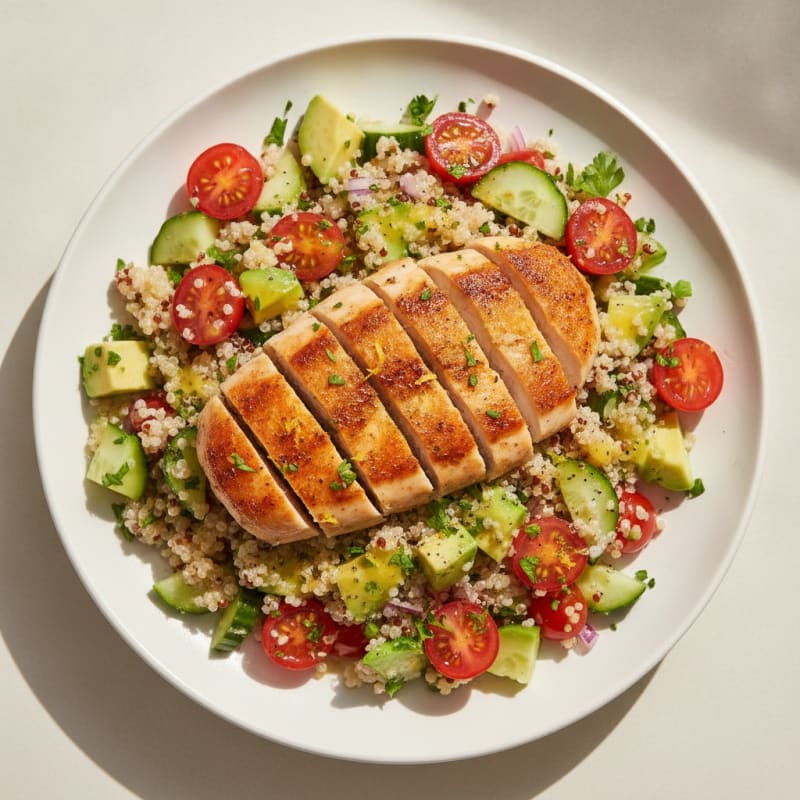 Lemon Herb Chicken and Quinoa Salad