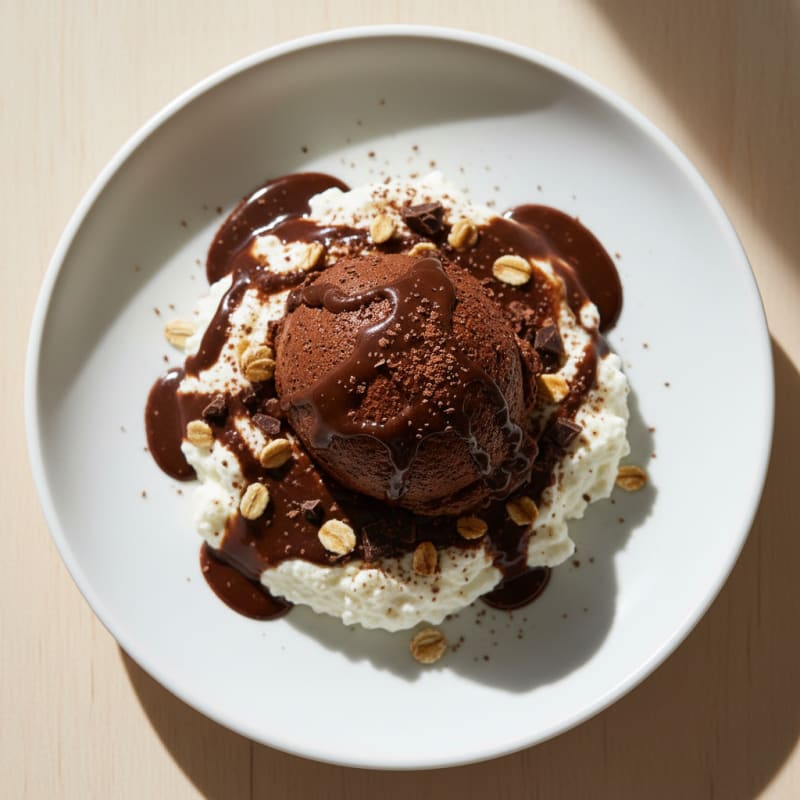 Dark Chocolate Protein Mousse with Greek Yogurt