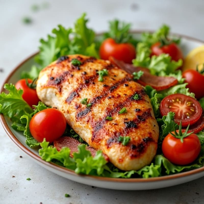 Crispy Bacon, Fresh Greens, and Juicy Tomato Salad
