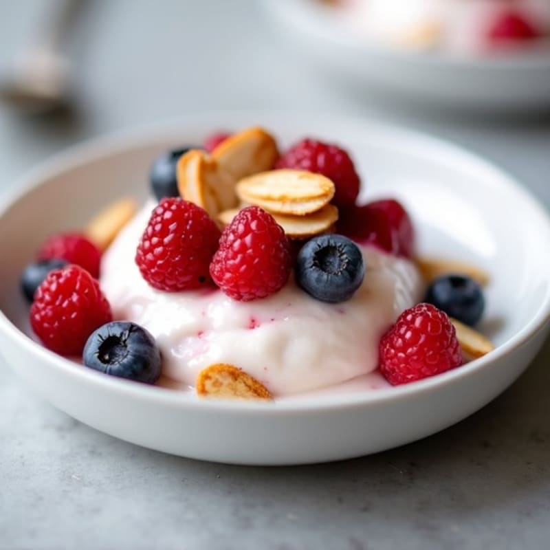 Silky Greek Yogurt Protein Mousse with Berries