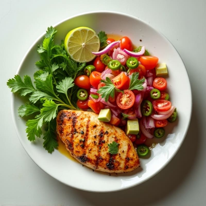 Lime-Cilantro Grilled Chicken with Fresh Salsa