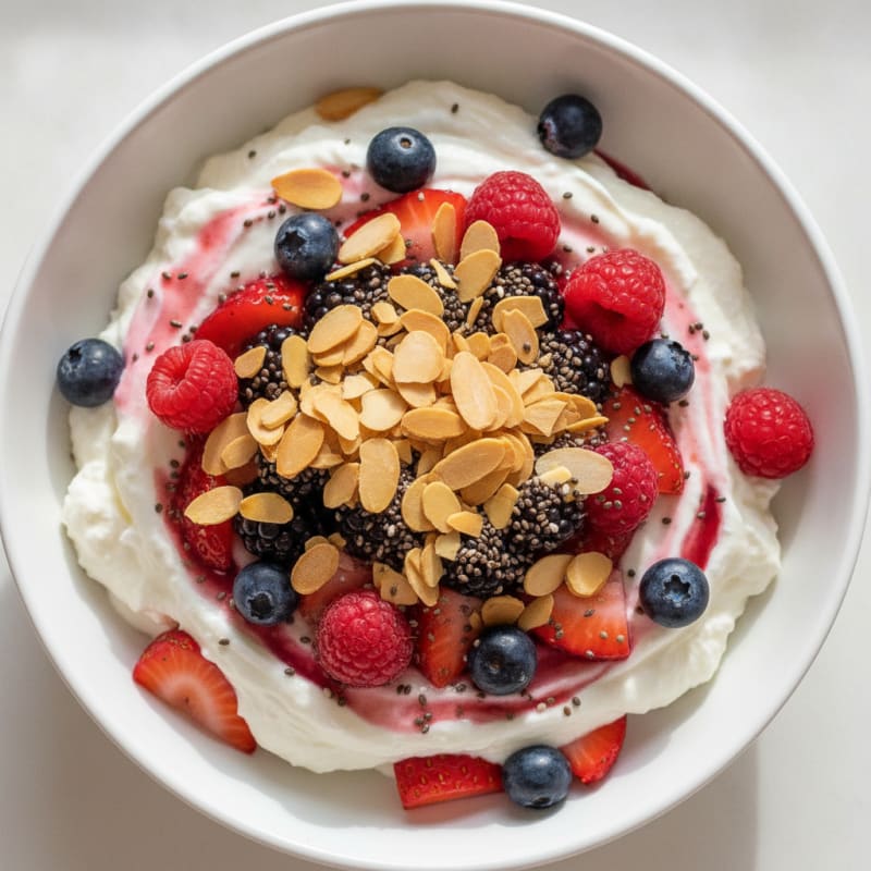 Creamy Greek Yogurt Protein Parfait with Berries
