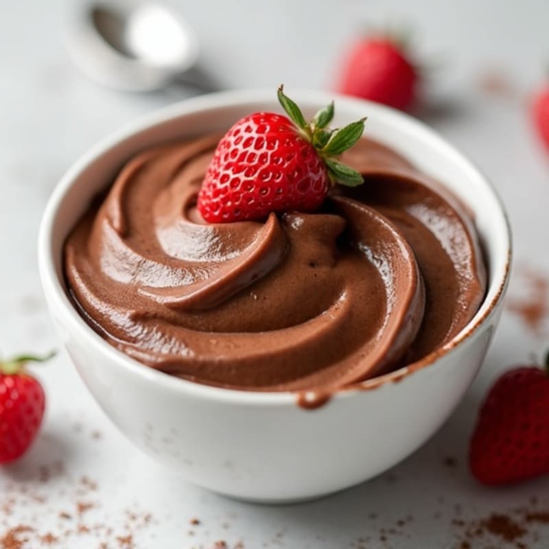 Silky Chocolate Protein Pudding with Almond Butter Swirl