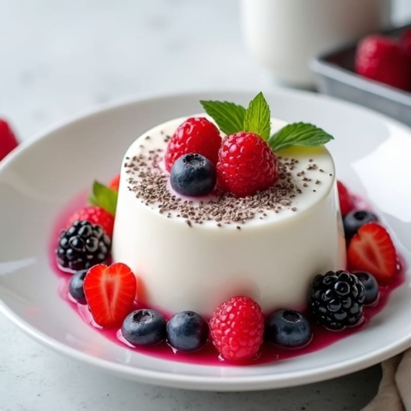 Silky Greek Yogurt Protein Mousse with Berries