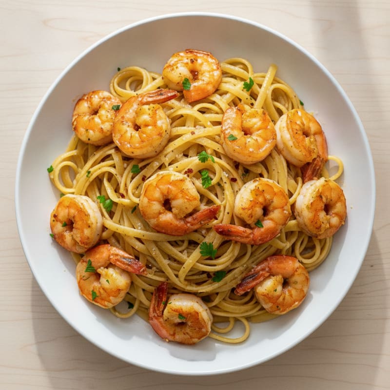 Garlic Butter Shrimp Scampi with Linguine