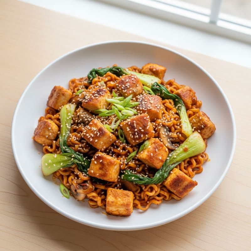 Spicy Chicken Ramen Stir-Fry