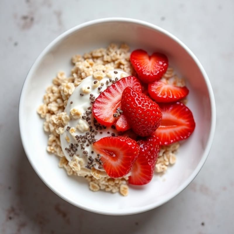 Creamy Strawberry Vanilla Overnight Oats