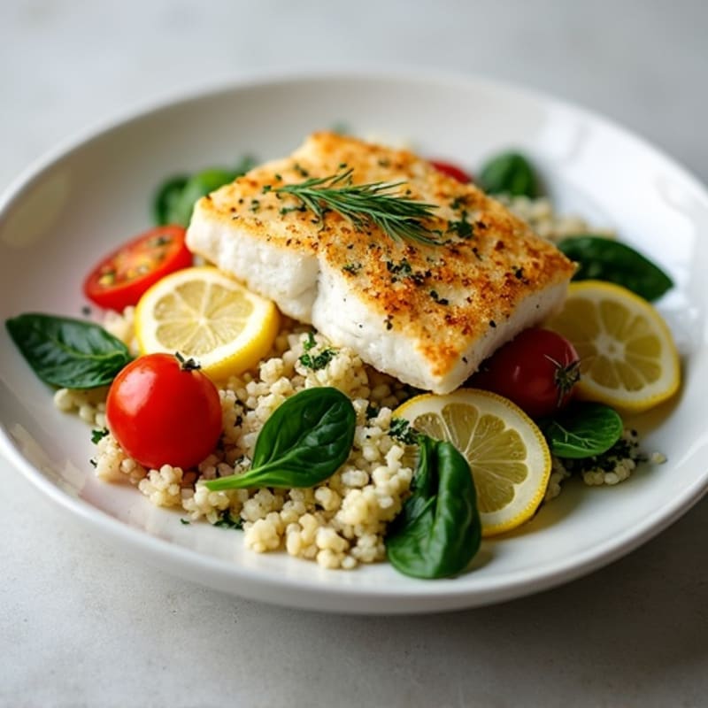 Herb-Roasted Cod with Cauliflower Rice