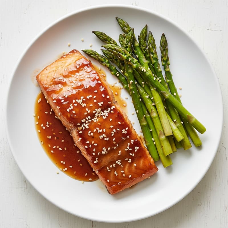 Teriyaki Glazed Salmon with Roasted Asparagus