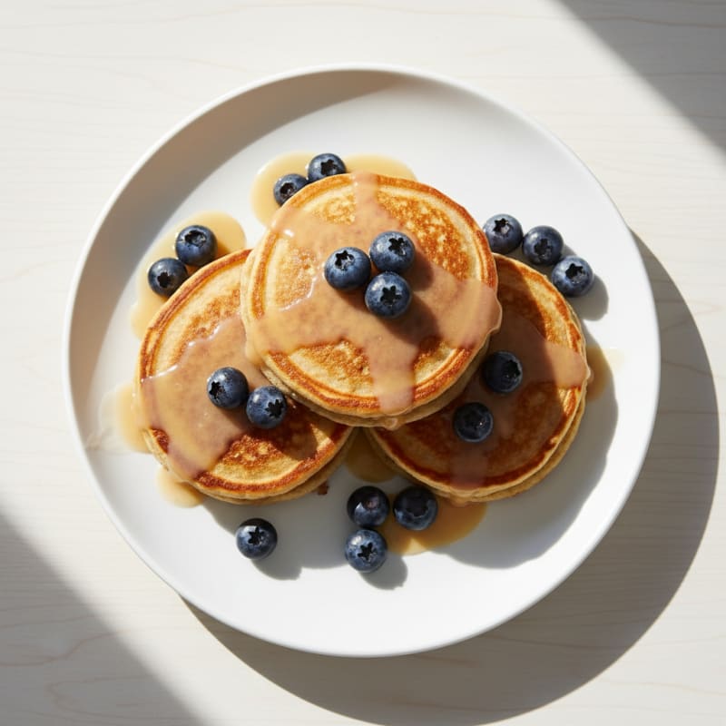Golden Maple-Glazed Pancake Stacks