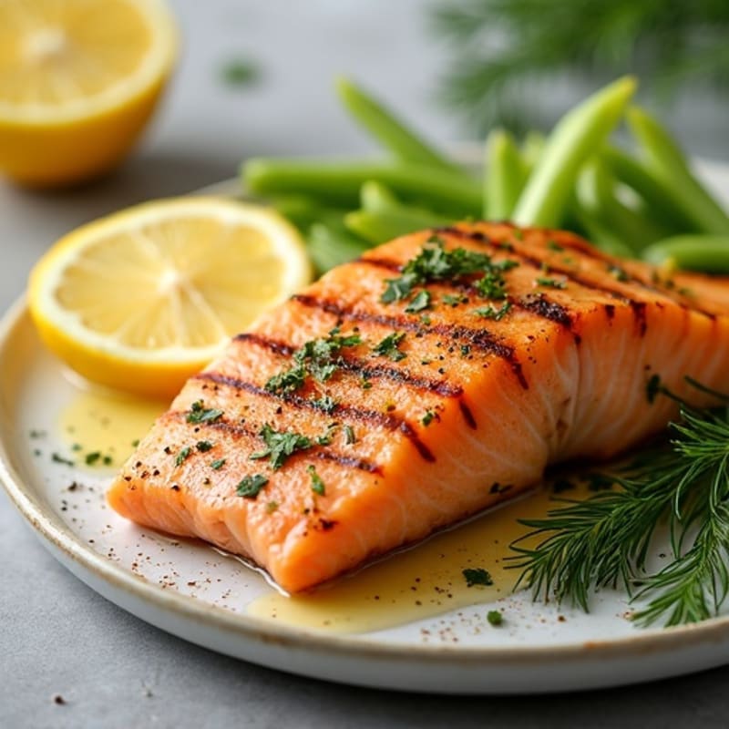 Flaky Lemon Herb Grilled Salmon