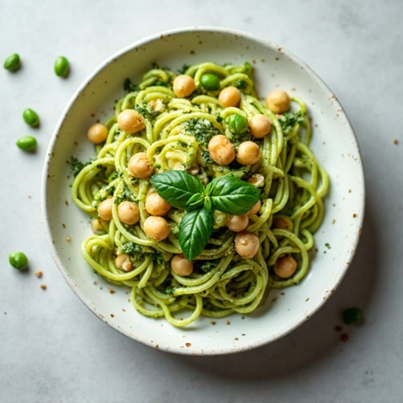 Creamy Vegan Pesto Zucchini Noodles