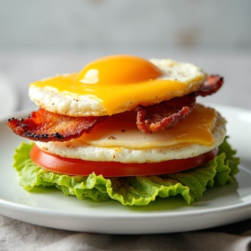 Crispy Turkey Bacon Lettuce Tomato Stack