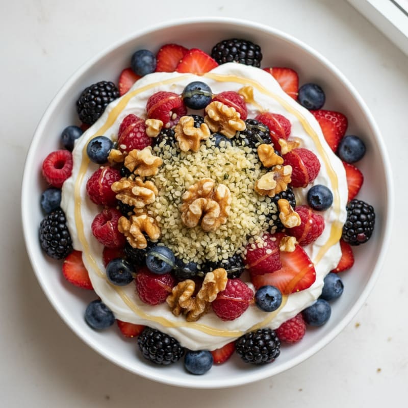 Creamy Greek Yogurt Protein Parfait with Mixed Berries