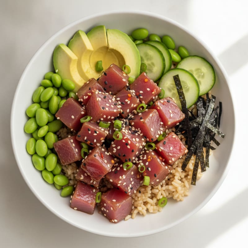 Ahi Tuna Hawaiian Poke Bowl