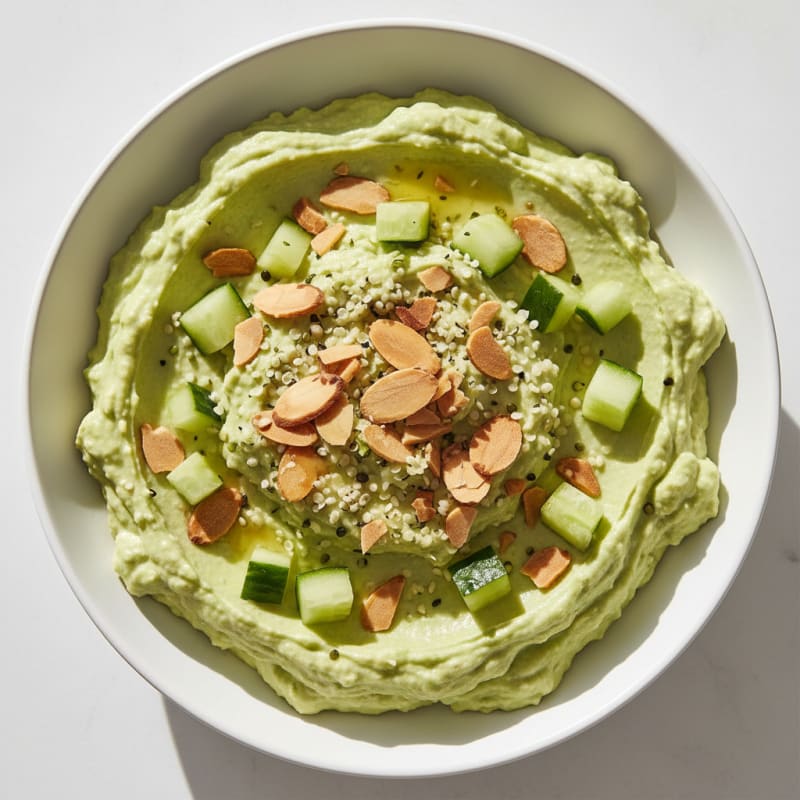 Creamy Avocado Cottage Cheese Almond Bowl