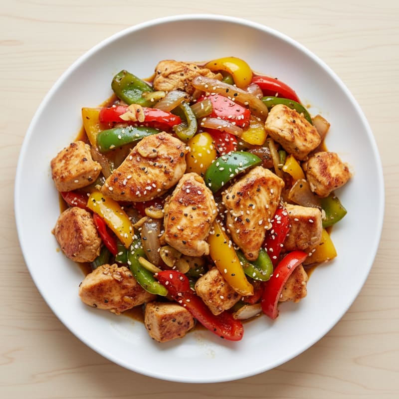 Chicken and Bell Pepper Stir-Fry