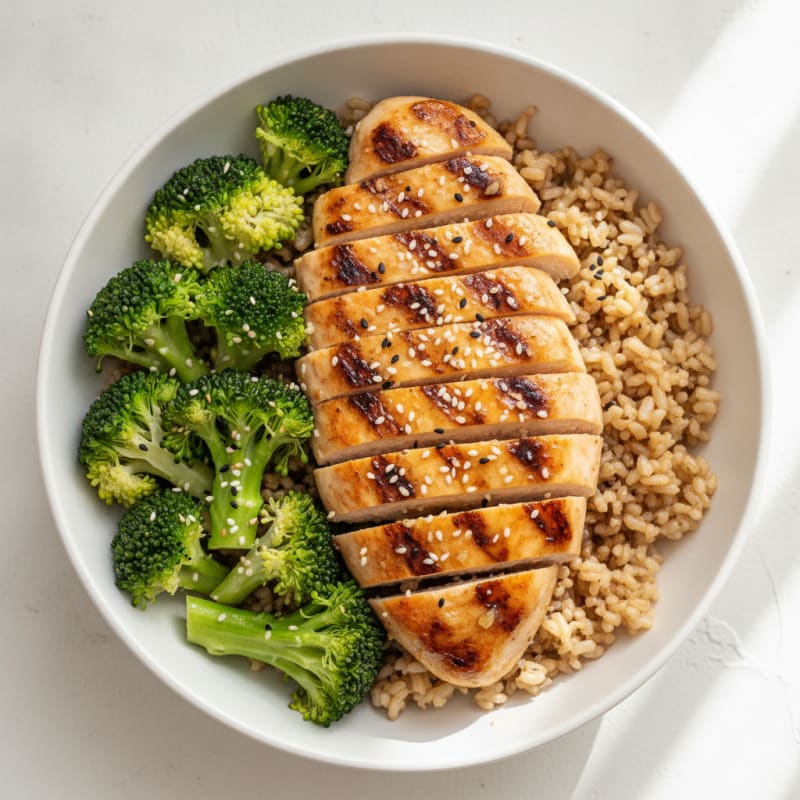 Grilled Chicken and Broccoli Rice Bowl
