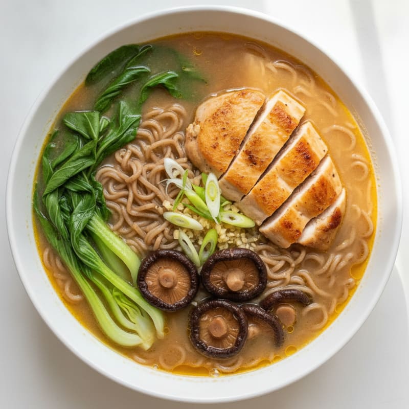 Miso Chicken Ramen Noodle Bowl