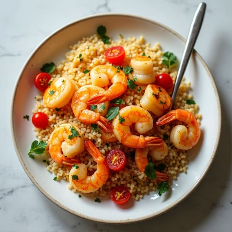 Saffron Shrimp and Seafood Rice Skillet