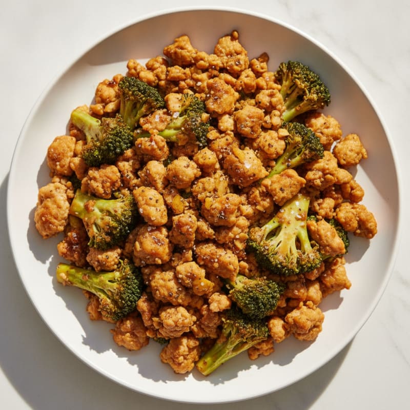 Ground Chicken and Broccoli Stir-Fry