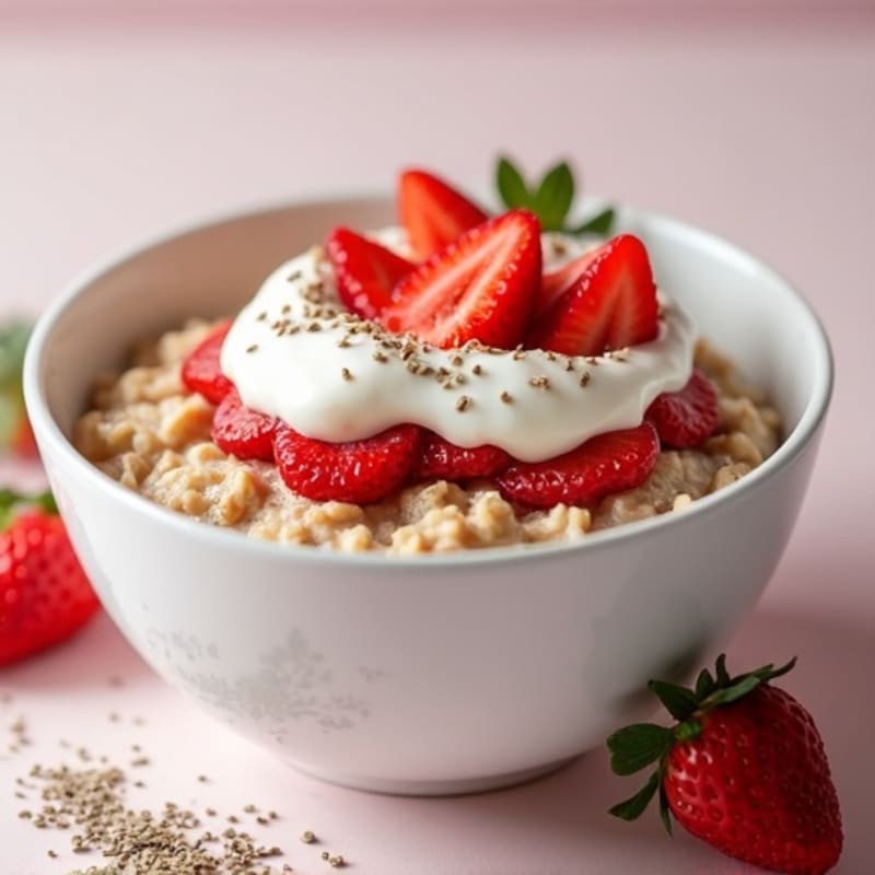 Creamy Strawberry Shortcake Overnight Oats