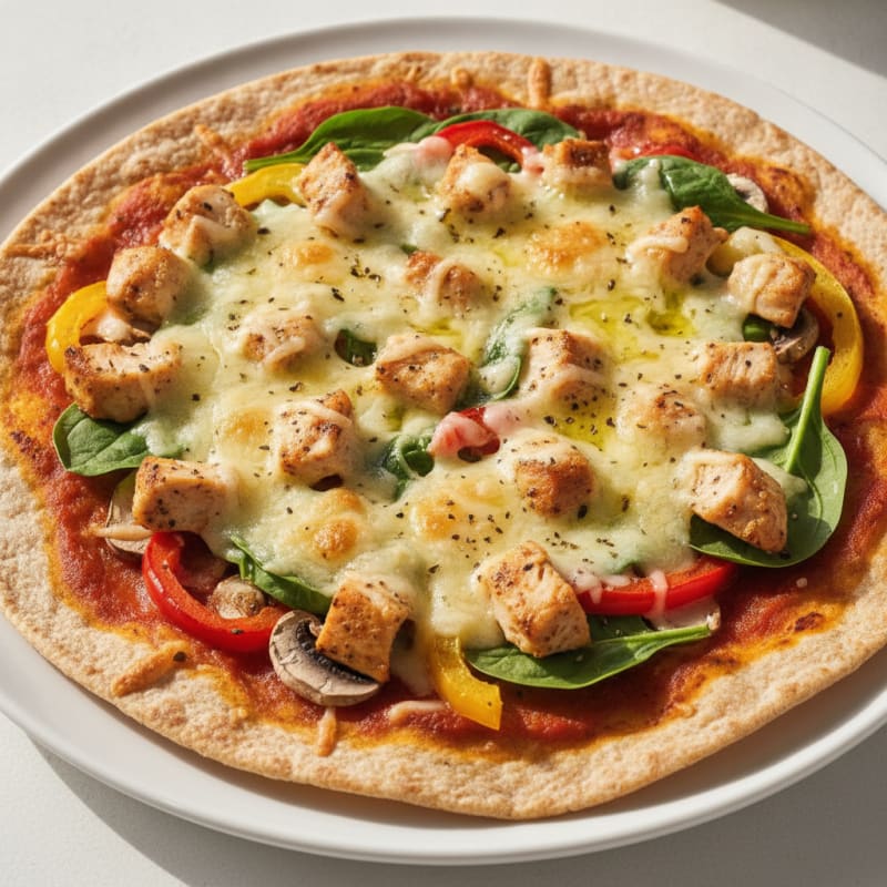 Chicken and Vegetable Tortilla Pizza
