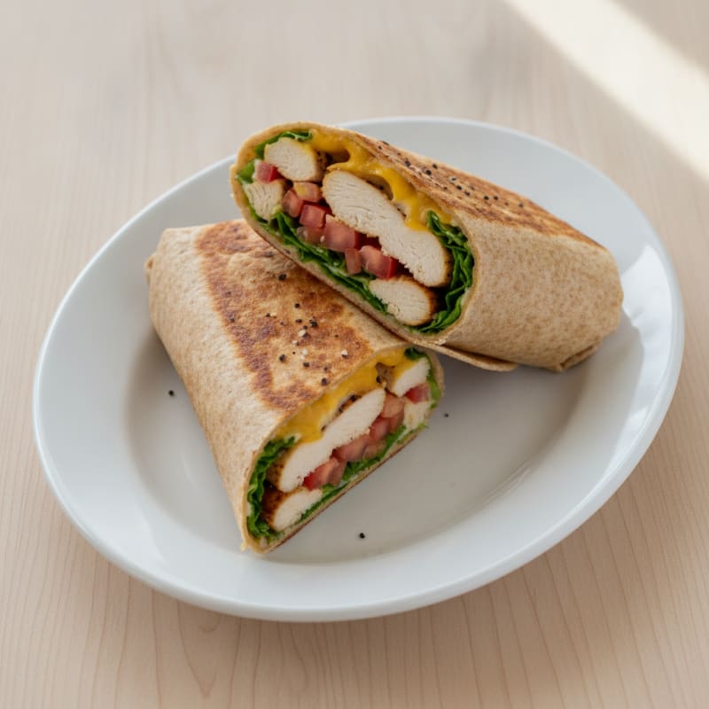 Grilled Chicken and Cheese Wrap