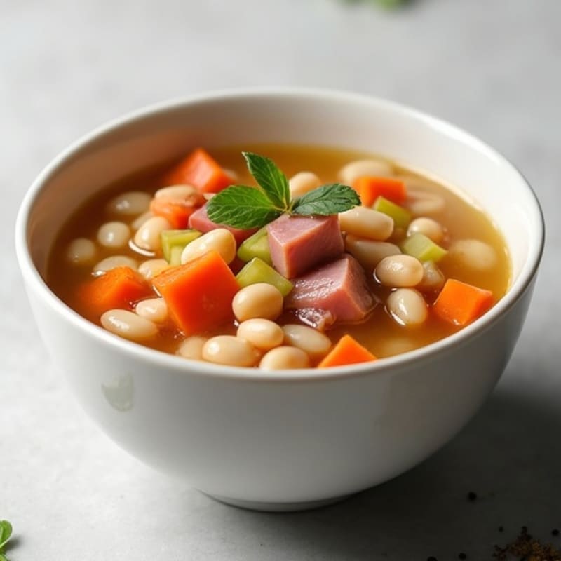 Hearty Smoked Ham and White Bean Soup