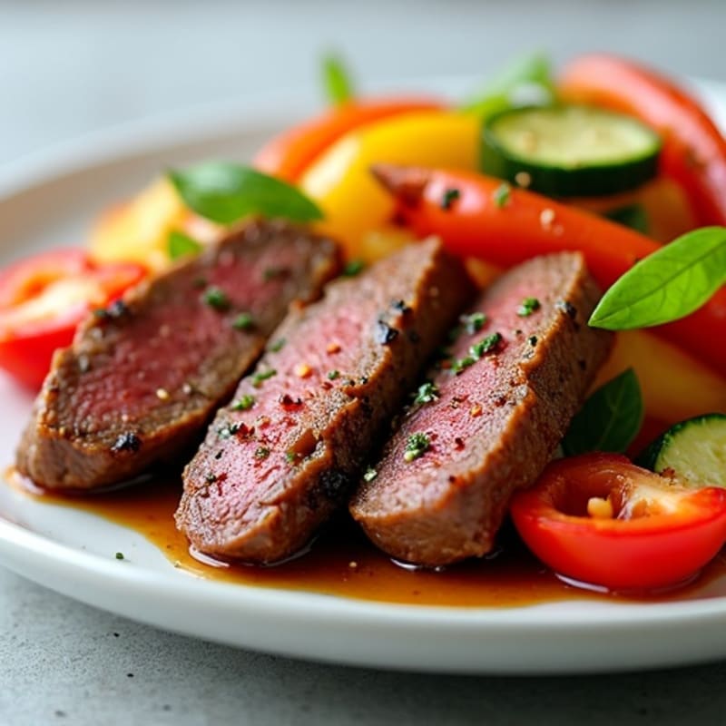 Quick-Cooked Savory Garlic Beef with Crispy Vegetables