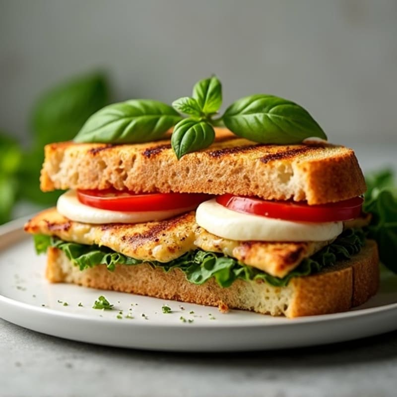 Fresh Mozzarella and Tomato Pesto Melt