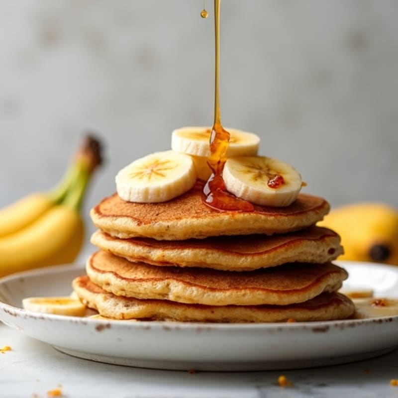 Protein-Packed Caramelized Banana Oat Pancakes