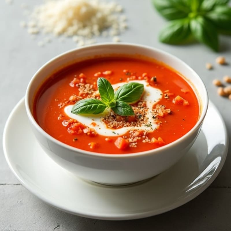 Healthy Creamy Tomato Basil Soup