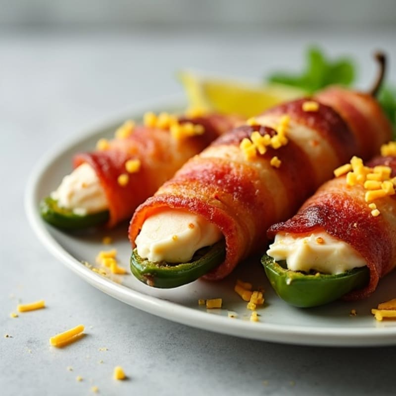 Crispy Bacon-Wrapped Chicken-Stuffed Jalapeño Poppers