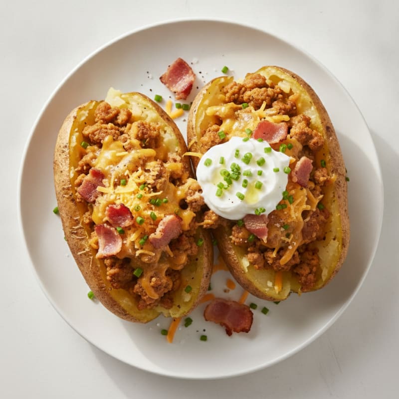 Bacon Cheddar Stuffed Potatoes