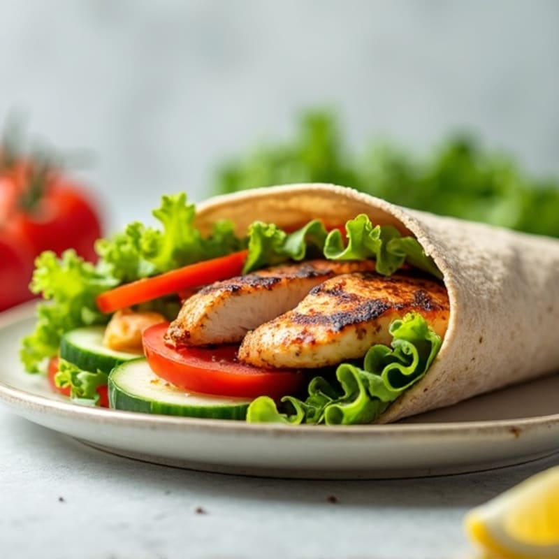Fresh Grilled Chicken and Crisp Veggie Wrap