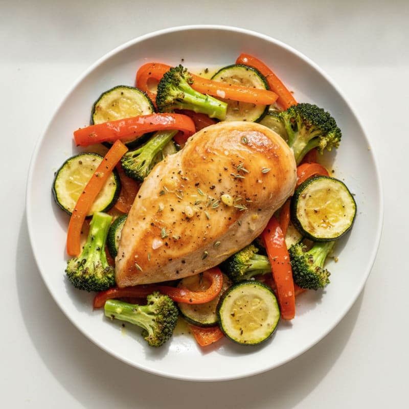 Herb-Marinated Chicken with Roasted Vegetables
